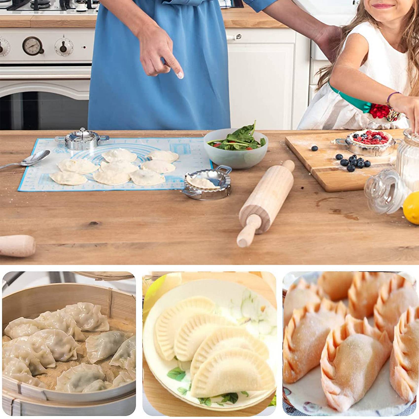 「FAST」餃子メーカー 8点セット。中華風ワンタンや餃子の - Dumpling Press Set のレビューと価格