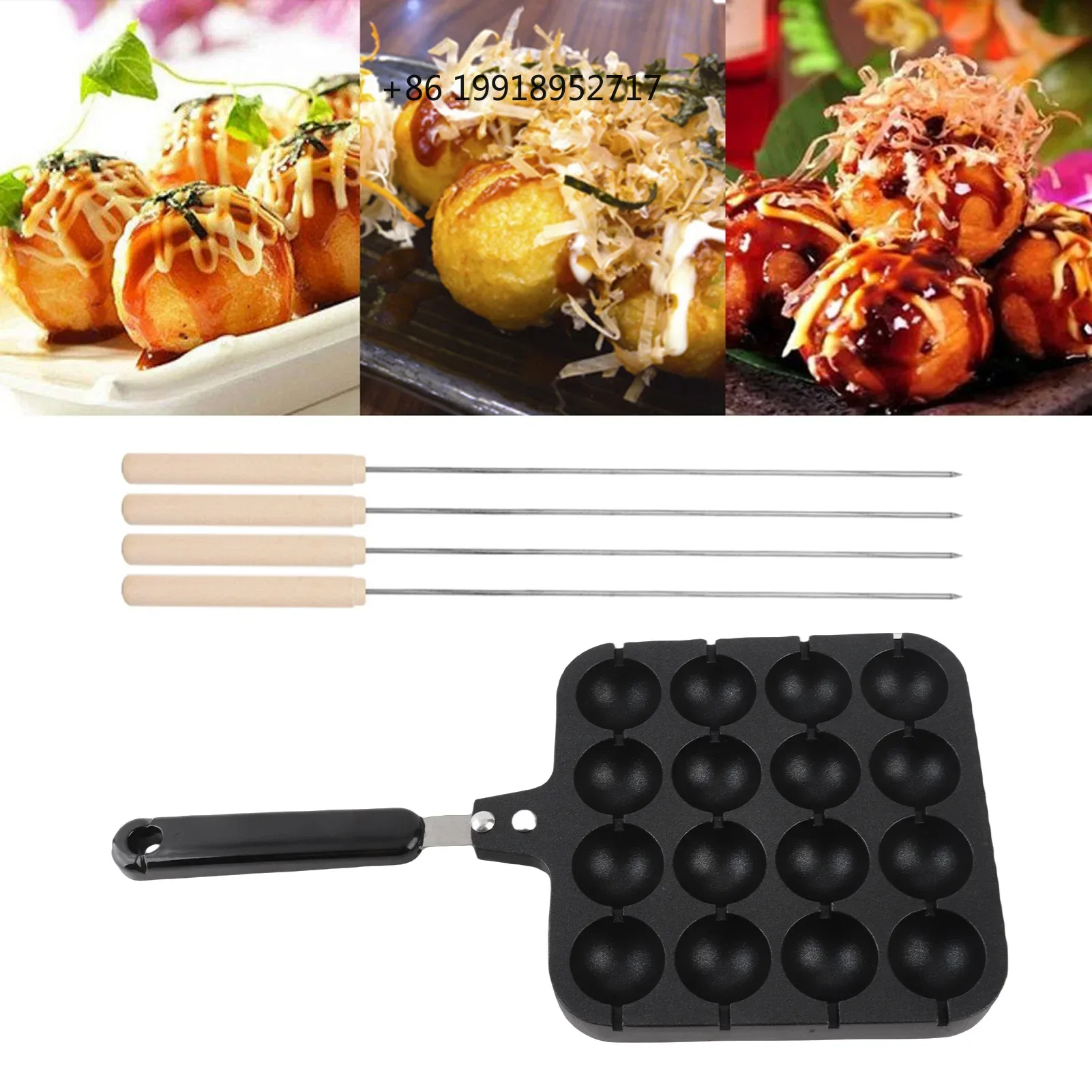 焦げ付き防止加工のたこ焼きグリルパン、調理用型、焼き型、トレ - Takoyaki Grill Plate のレビューと価格