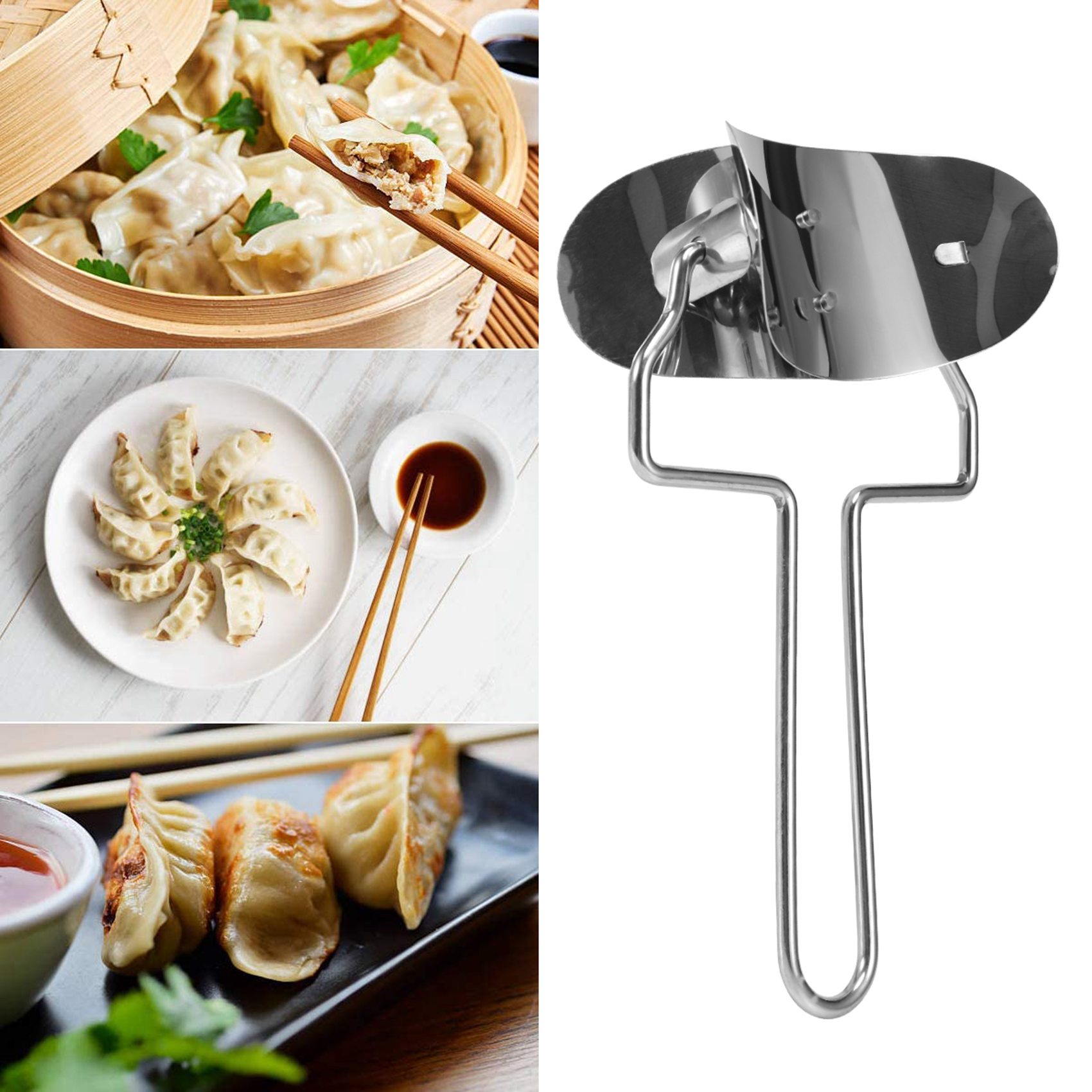 ABKW製 餃子メーカー 8個入り、中華風ワンタンや餃子の皮 - Dumpling Press Set のレビューと価格