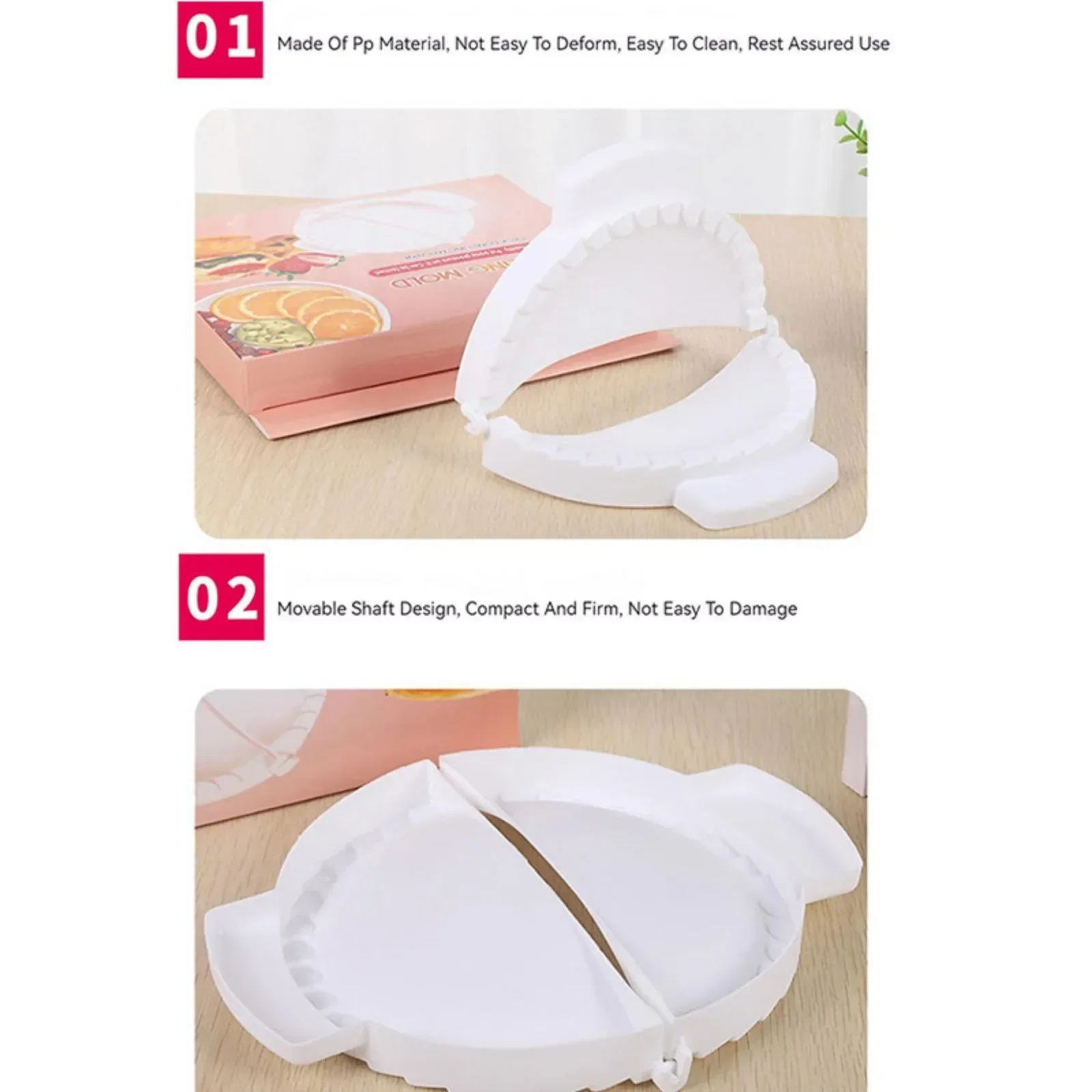 DIY 餃子型プレスキッチンアクセサリーピエロギメーカーペス - Dumpling Press Set のレビューと価格