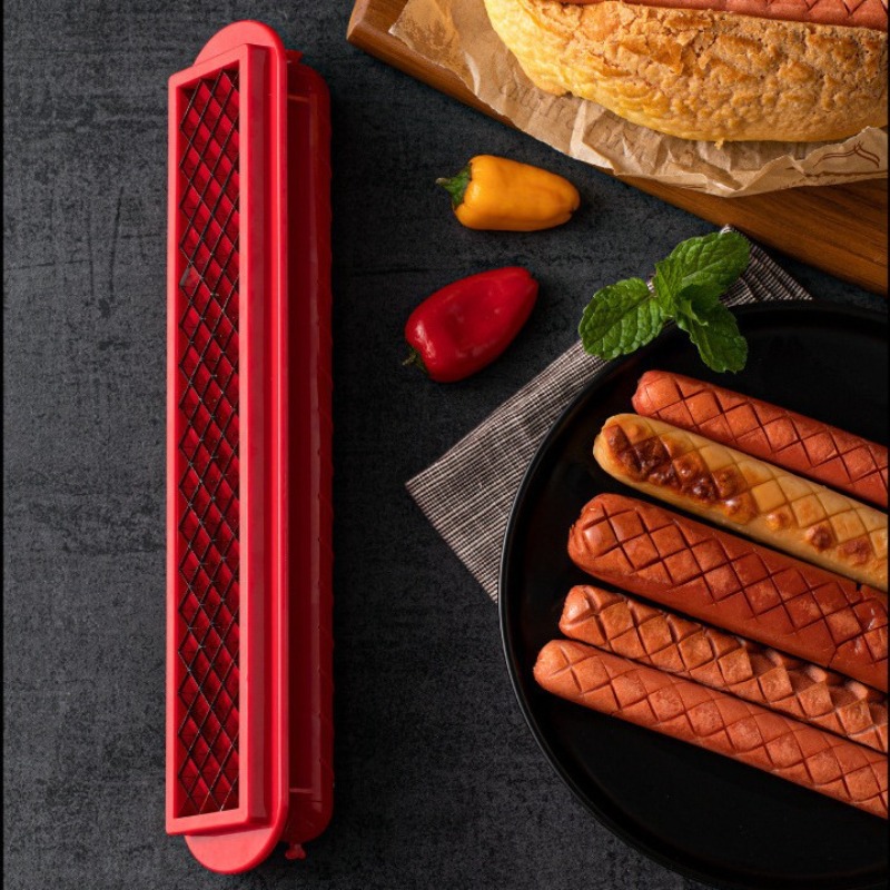 新しいステンレス鋼多機能ホットドッグスライサー、ソーセージ切 - Hot Dog Press のレビューと価格